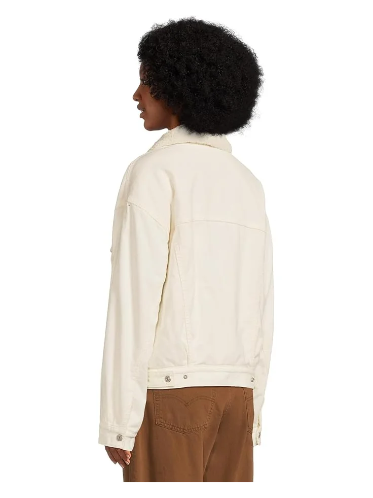 Женская куртка Levi's Womens 90s Sherpa Trucker — изображение 3 из 5, цапля