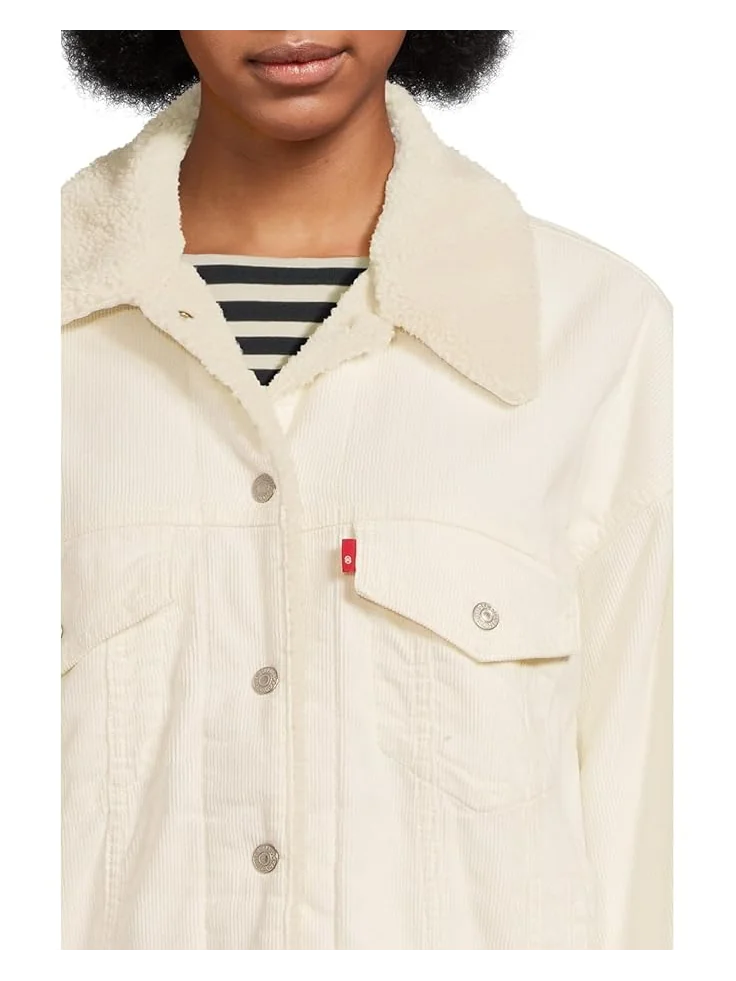Женская куртка Levi's Womens 90s Sherpa Trucker — изображение 4 из 5, цапля