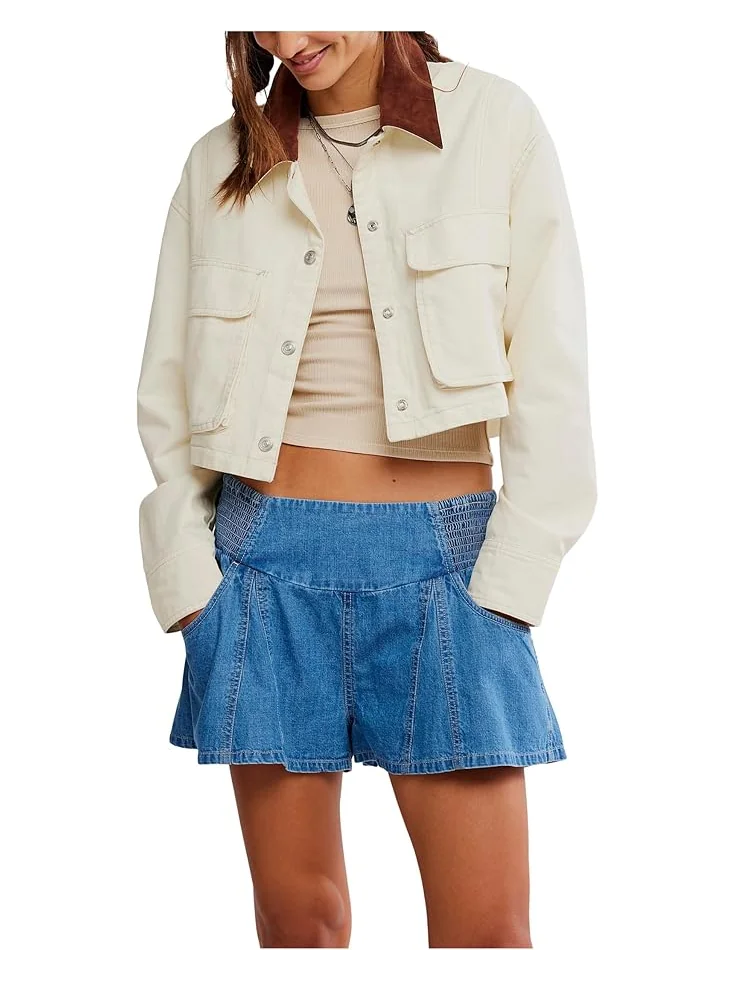 Женская рабочая куртка Free People Martha — изображение 1 из 4, ратан