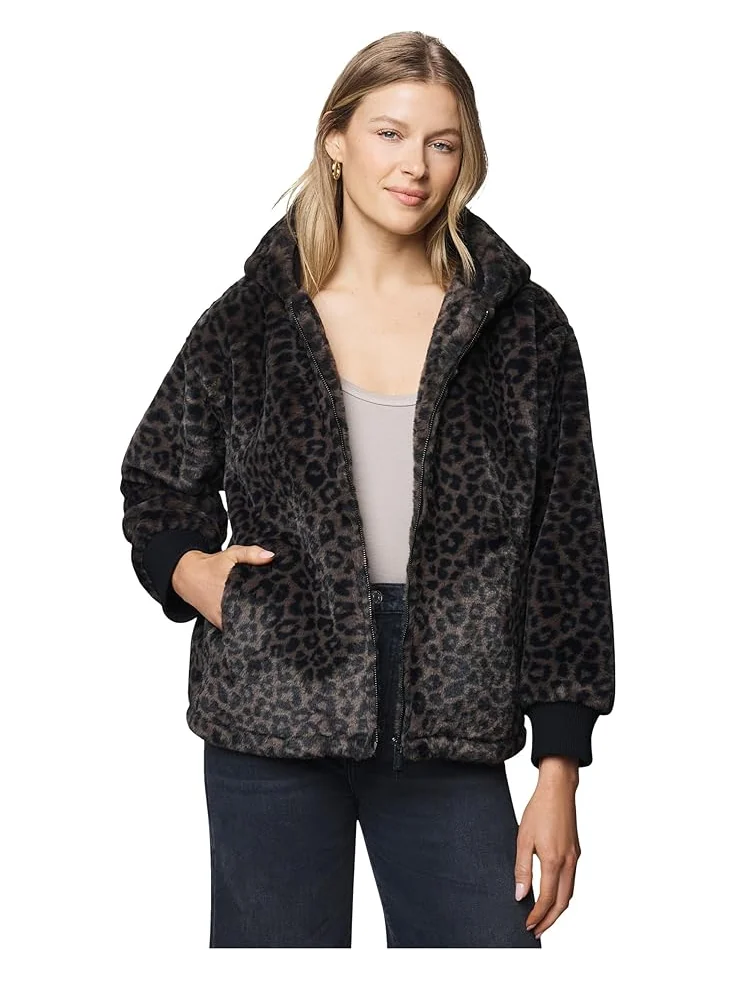 Женская куртка Splendid Lucia Fur Zip-Up — коричневый