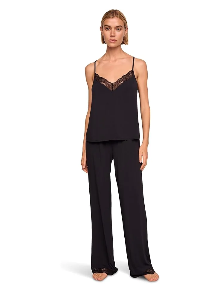 Женский комплект пижамы Eberjey Kari Tencel Modal Cami & Pant — изображение 1 из 3, черный