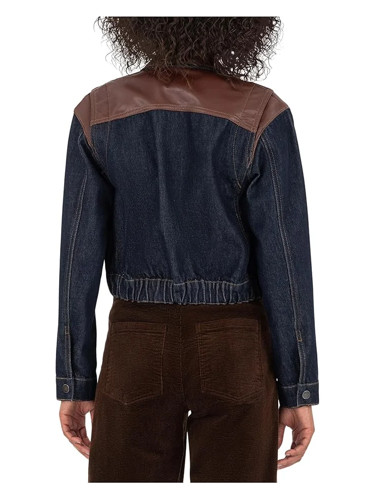 Женское пальто KUT from the Kloth Ella Button Front Jacket Contrast — изображение 3 из 4, черный