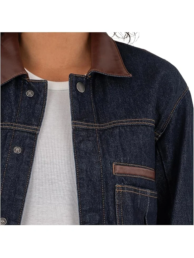 Женское пальто KUT from the Kloth Ella Button Front Jacket Contrast — изображение 4 из 4, черный