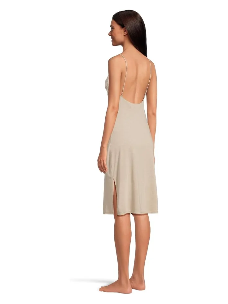 Женская пижама Natori Luxe Shangri-La Slip — изображение 3 из 4, серый