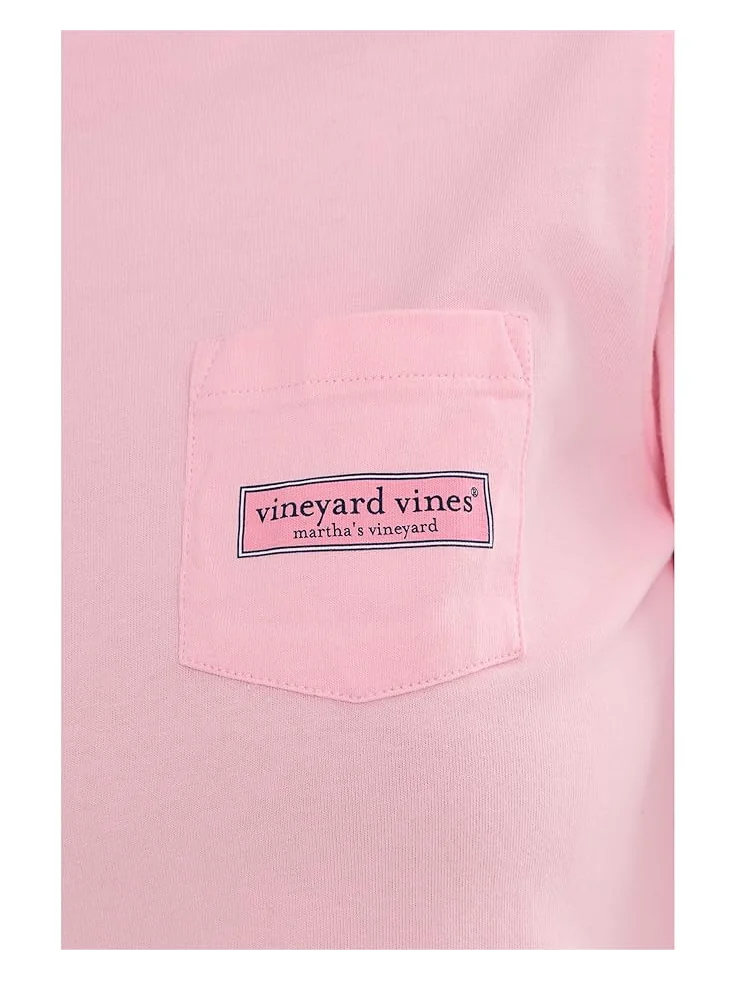 Женская футболка с длинным рукавом и карманом Vineyard Vines Whale — изображение 5 из 5, розовый