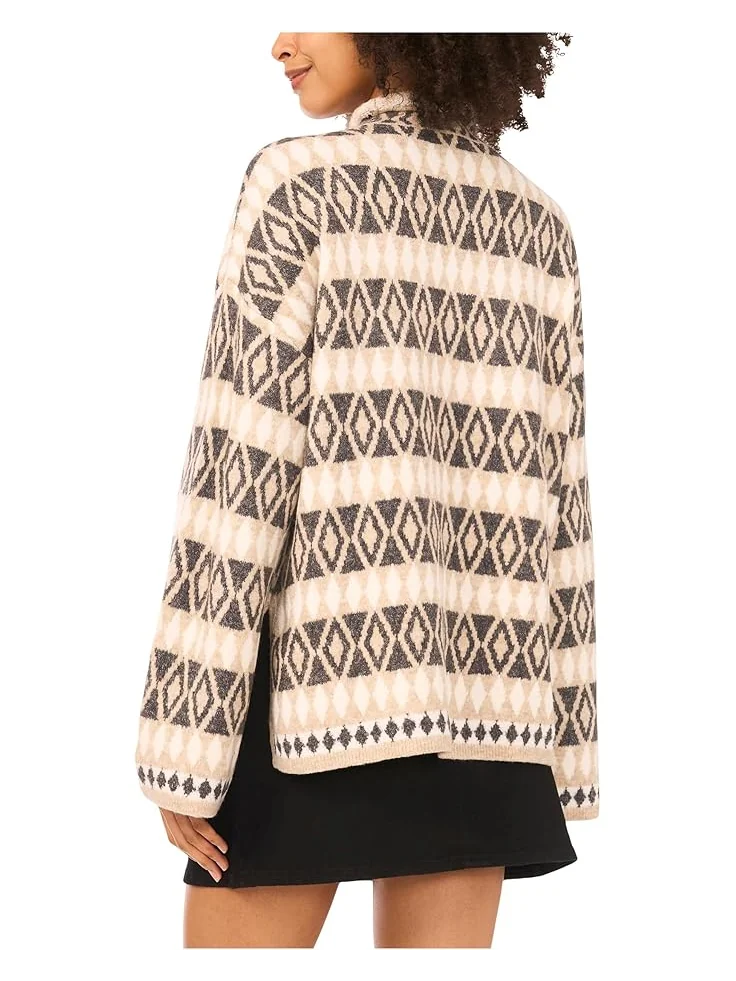 Женский свитер Vince Camuto Diamond Pattern — изображение 2 из 3, овсяный