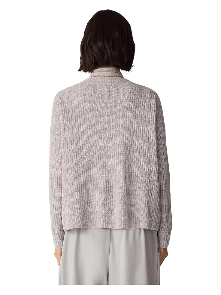 Женский свитер с V-образным вырезом Eileen Fisher Chenille Blend — изображение 2 из 2, мел