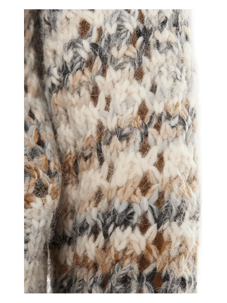 Женский свитер Madewell Fawn Open Stripe — изображение 5 из 5, песчаный