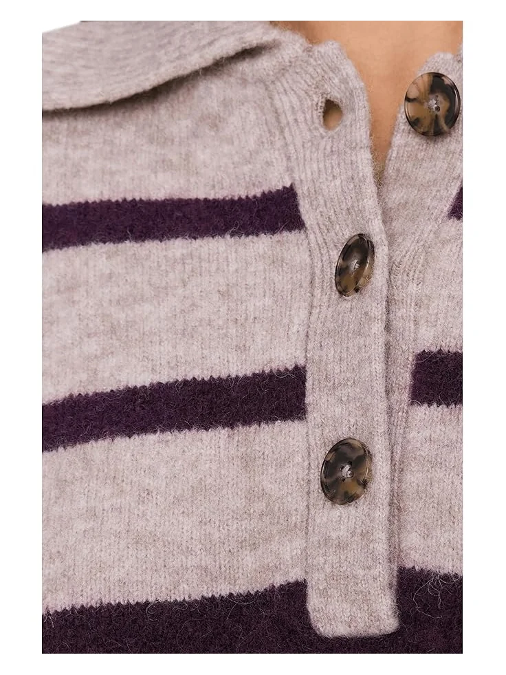 Женский свитер Madewell Charm Gina Polo Stripe — изображение 5 из 5, черный