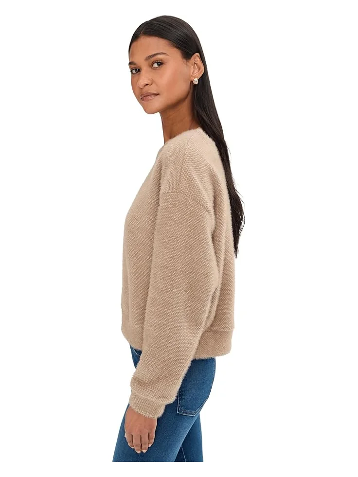 Женский свитер Splendid Fallon Fuzzy Crew Neck — изображение 3 из 5, маккиато