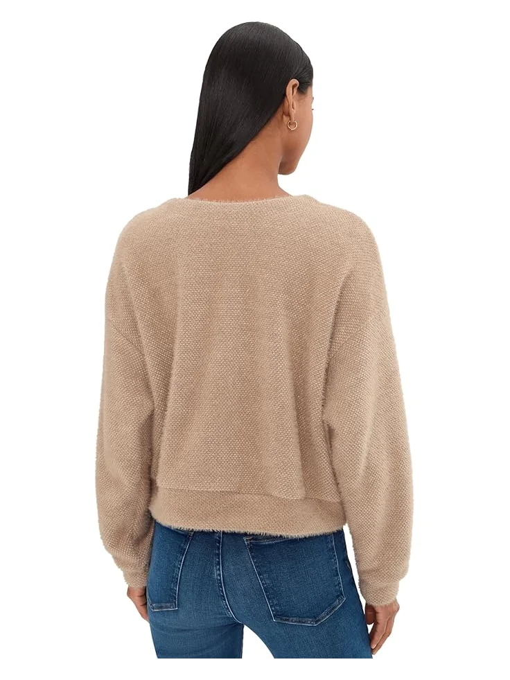 Женский свитер Splendid Fallon Fuzzy Crew Neck — изображение 4 из 5, маккиато