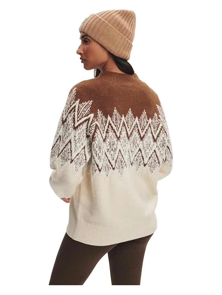 Женский свитер Varley Siren Jacquard 2.0 — изображение 3 из 5, шоколадный