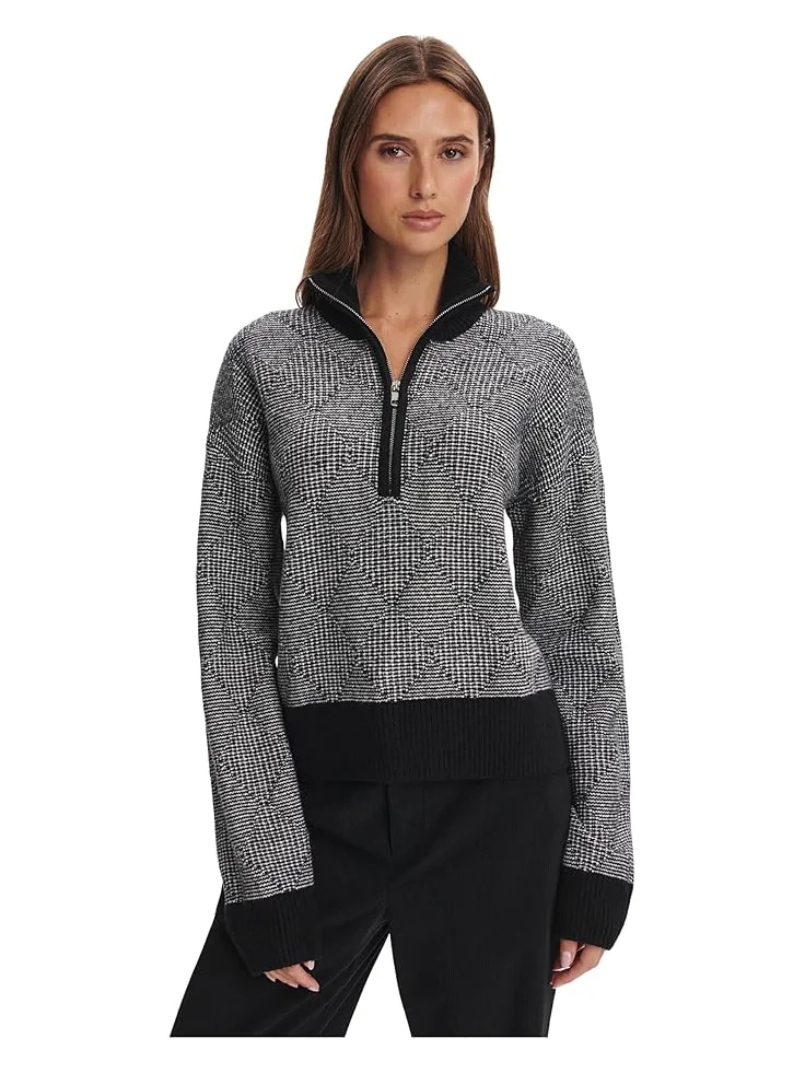 Женский свитер Varley Aldridge 1/2 Zip Knit — изображение 1 из 4, черный