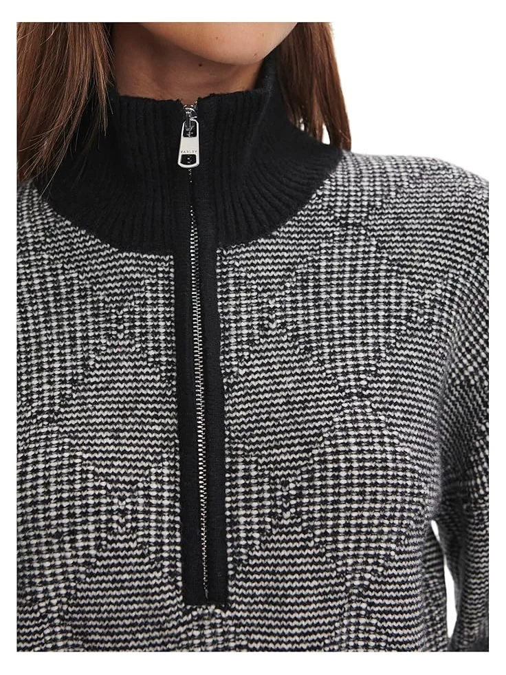 Женский свитер Varley Aldridge 1/2 Zip Knit — изображение 3 из 4, черный