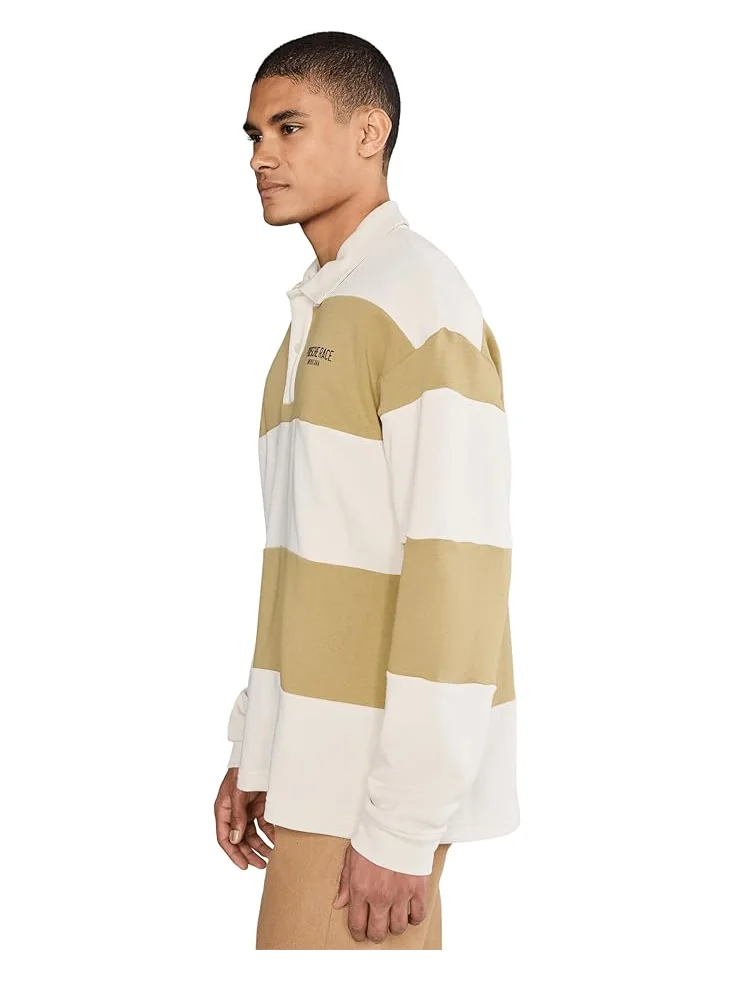 Мужской худи PUMA Porsche Legacy Lifestyle Crew Striped Knit Top, Coffee Milk — изображение 3 из 5, кофейное молоко