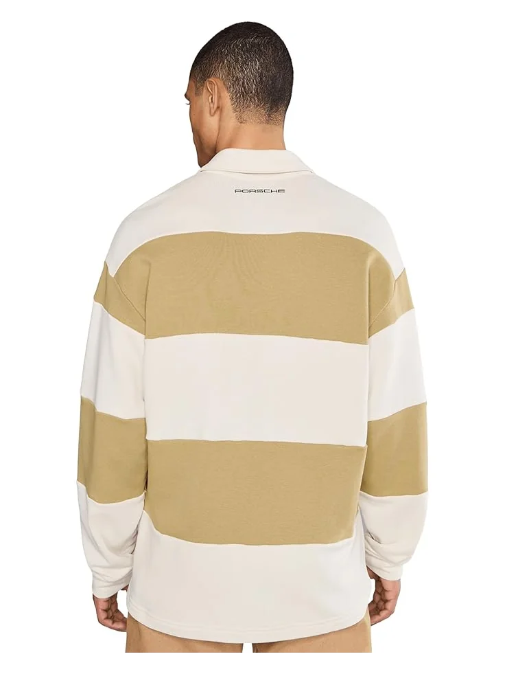 Мужской худи PUMA Porsche Legacy Lifestyle Crew Striped Knit Top, Coffee Milk — изображение 4 из 5, кофейное молоко