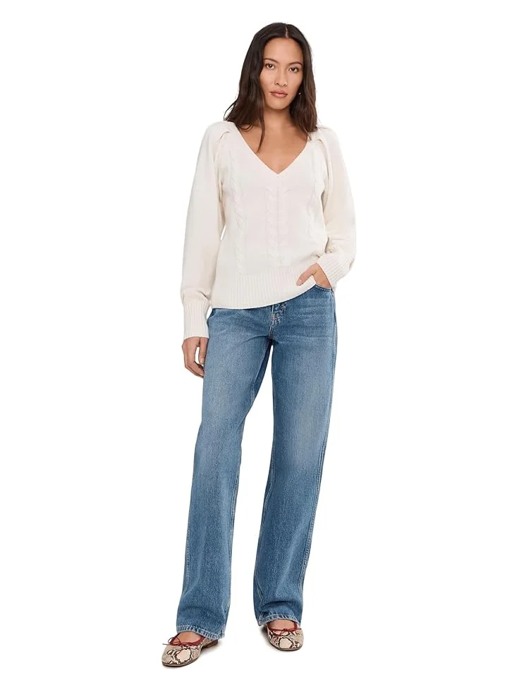 Женский свитер Madewell Femme V-Neck Carlia — изображение 2 из 5, арктический