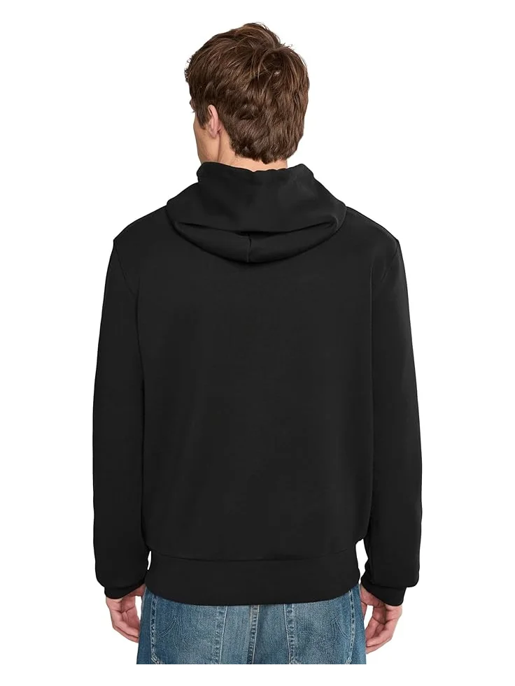 Мужской хлопковый худи Lacoste Cotton Fleece — изображение 4 из 5, черный