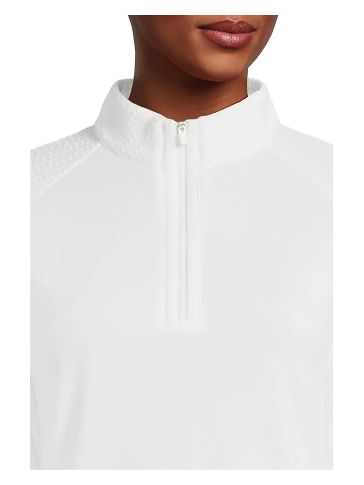 Женская толстовка Callaway Textured Mixed Media 1/4-zip — изображение 4 из 5, белый