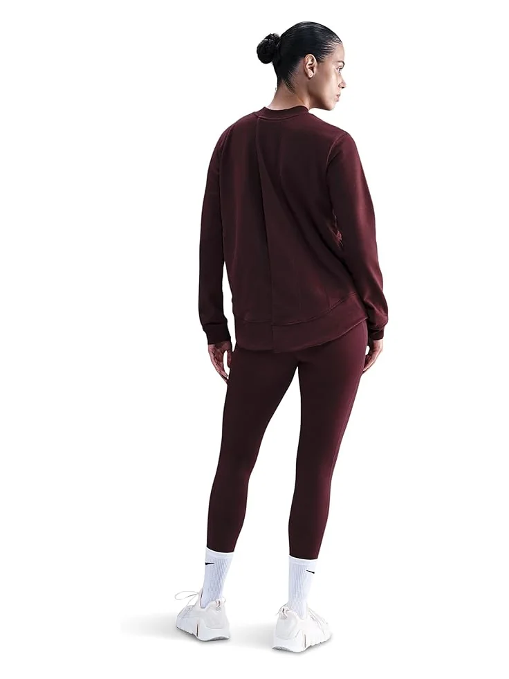 Женская толстовка Nike One Fleece Reversible Pullover Maternity — изображение 2 из 4, бордовый
