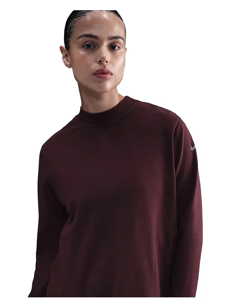 Женская толстовка Nike One Fleece Reversible Pullover Maternity — изображение 3 из 4, бордовый