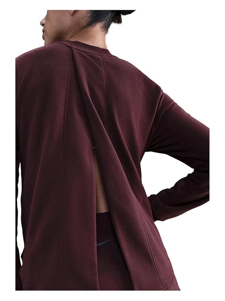 Женская толстовка Nike One Fleece Reversible Pullover Maternity — изображение 4 из 4, бордовый
