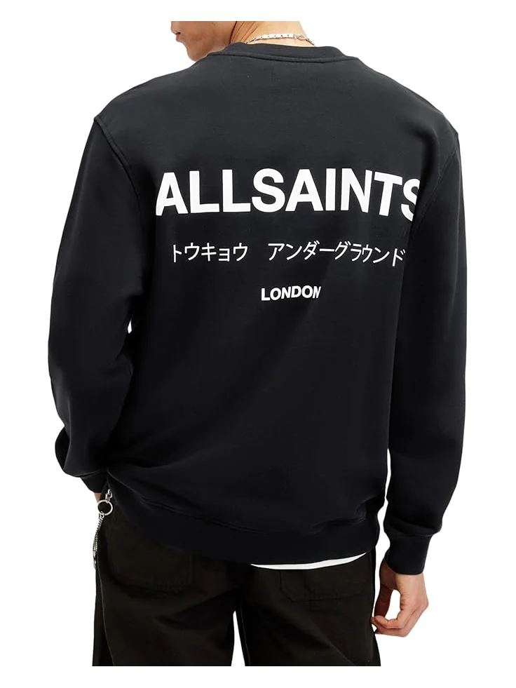 Мужской худи AllSaints Underground Crew — изображение 2 из 4, черный