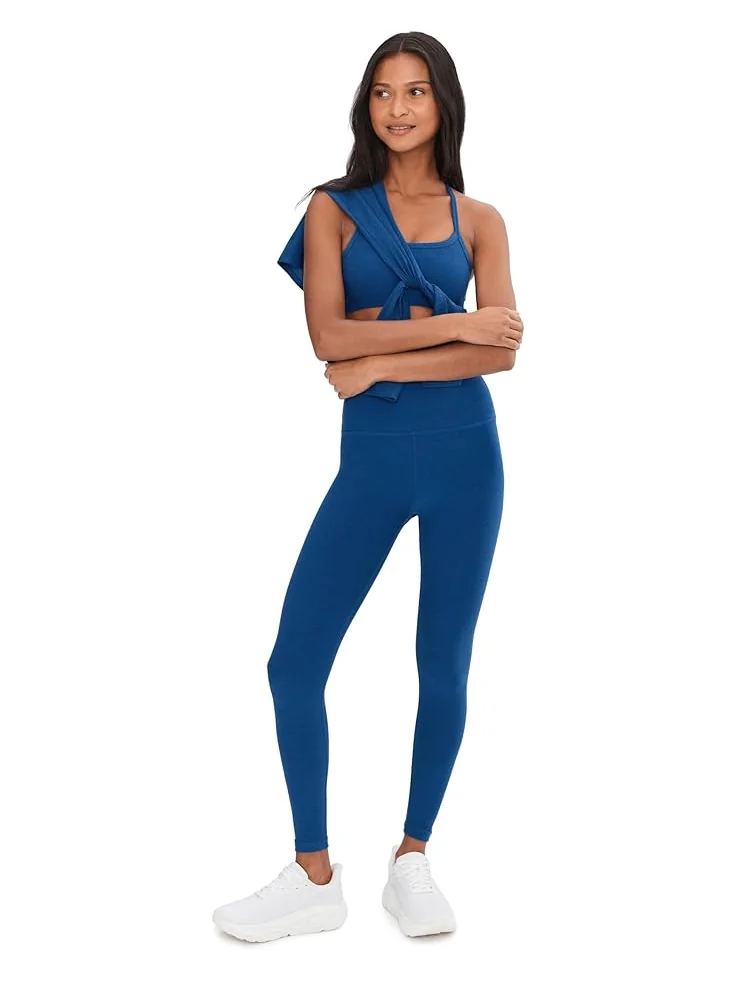 Женские леггинсы Beyond Yoga Spacedye Caught In The Midi High-Waisted — изображение 2 из 5, синий