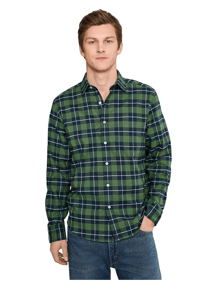 Мужская рубашка UNTUCKit Performance Flannel Brightlake — изображение 1 из 5, зеленый