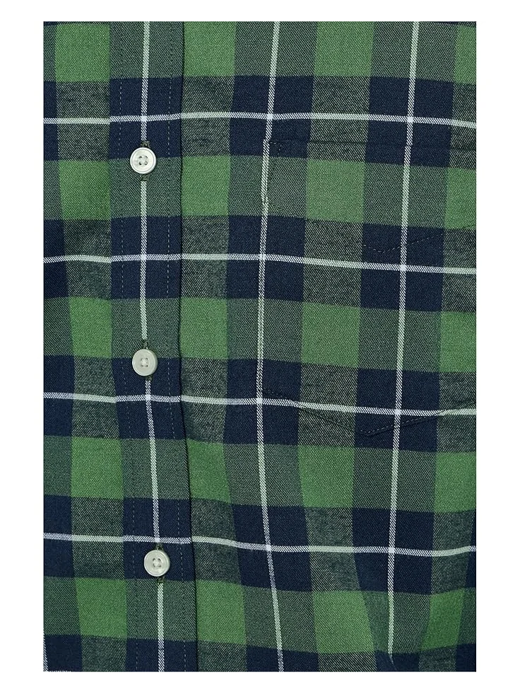 Мужская рубашка UNTUCKit Performance Flannel Brightlake — изображение 5 из 5, зеленый