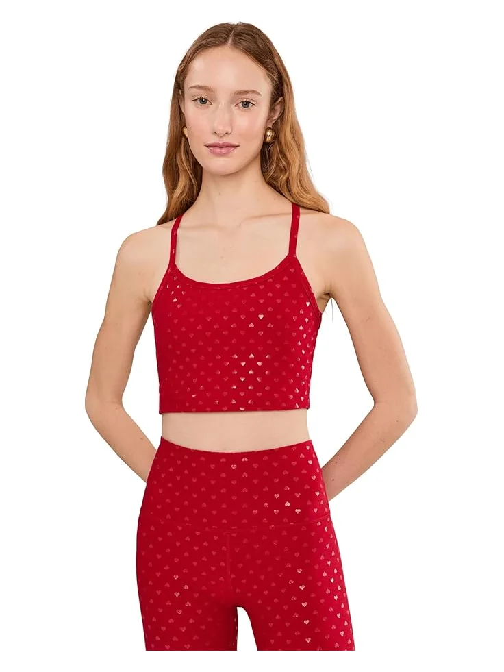 Женский укороченный топ Beyond Yoga Softshine Slim Racerback — изображение 1 из 5, красный