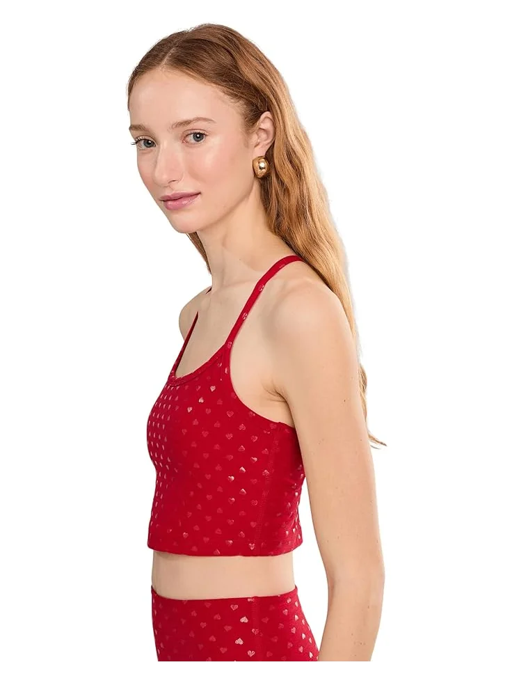 Женский укороченный топ Beyond Yoga Softshine Slim Racerback — изображение 3 из 5, красный