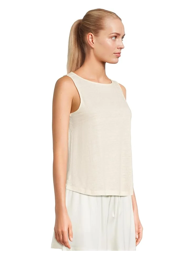 Женский топ-кроп Eberjey Organic Linen — изображение 2 из 5, белый