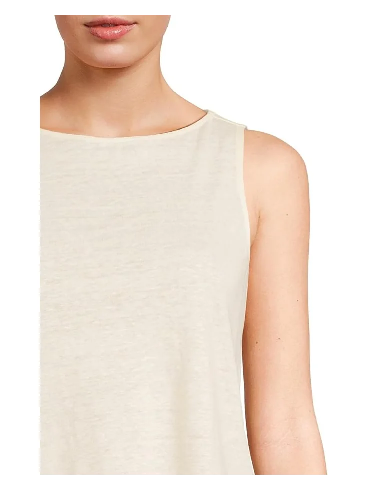 Женский топ-кроп Eberjey Organic Linen — изображение 4 из 5, белый