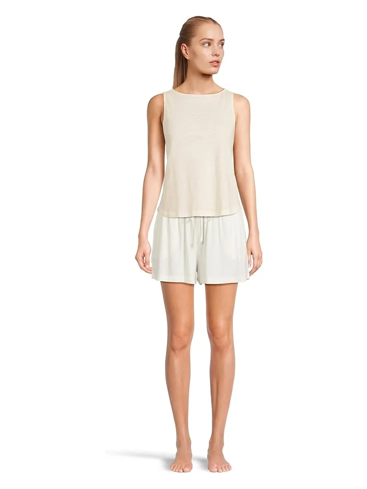 Женский топ-кроп Eberjey Organic Linen — изображение 5 из 5, белый