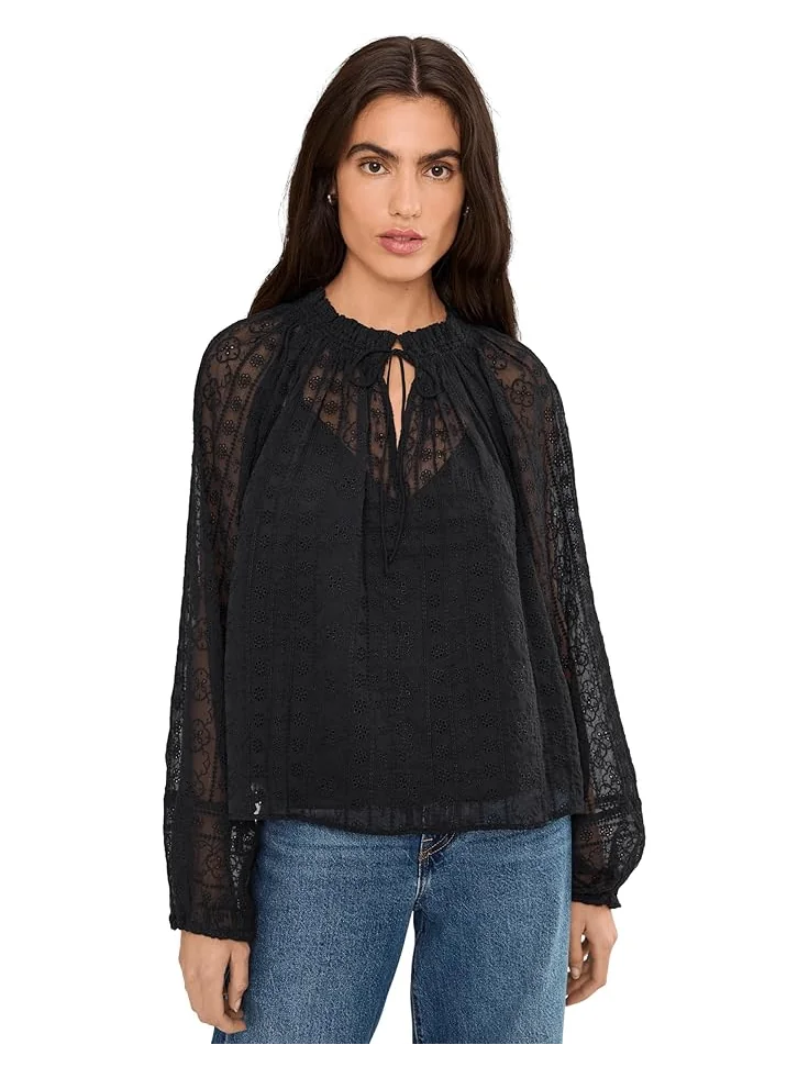 Женский топ Madewell Nayla Lace — изображение 1 из 5, черный