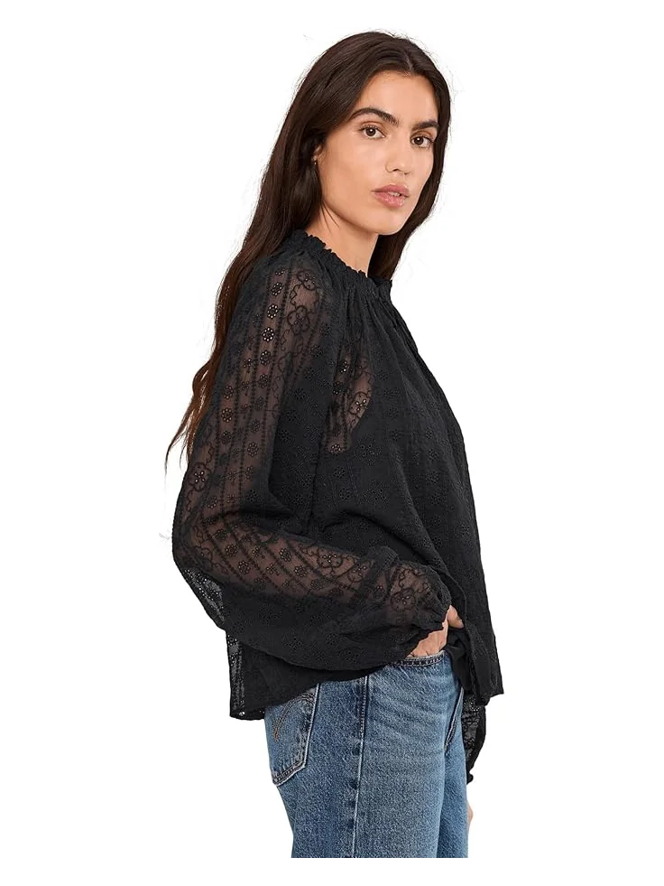 Женский топ Madewell Nayla Lace — изображение 3 из 5, черный