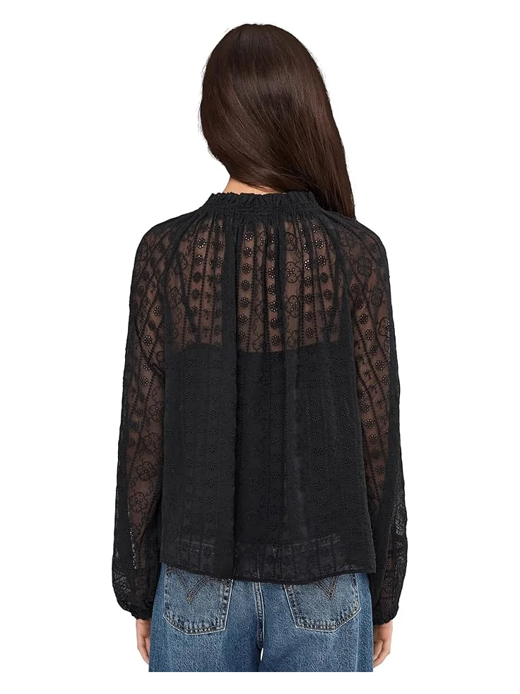 Женский топ Madewell Nayla Lace — изображение 4 из 5, черный