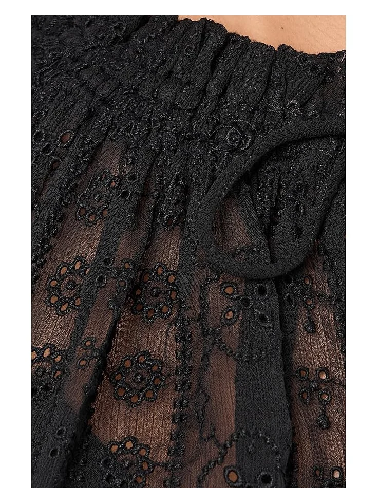 Женский топ Madewell Nayla Lace — изображение 5 из 5, черный