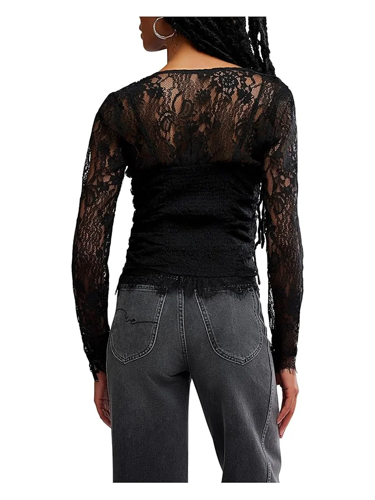 Женский топ Free People Paloma Lace — изображение 2 из 5, черный
