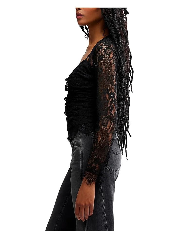Женский топ Free People Paloma Lace — изображение 3 из 5, черный