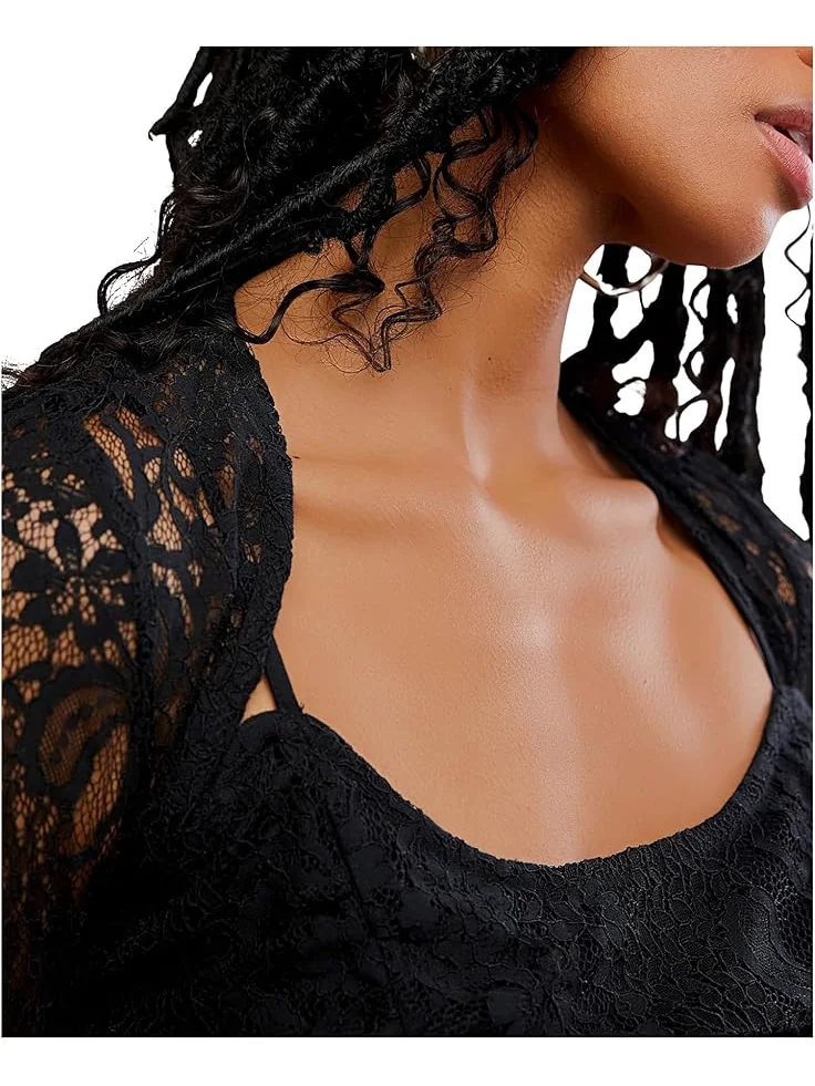 Женский топ Free People Paloma Lace — изображение 4 из 5, черный