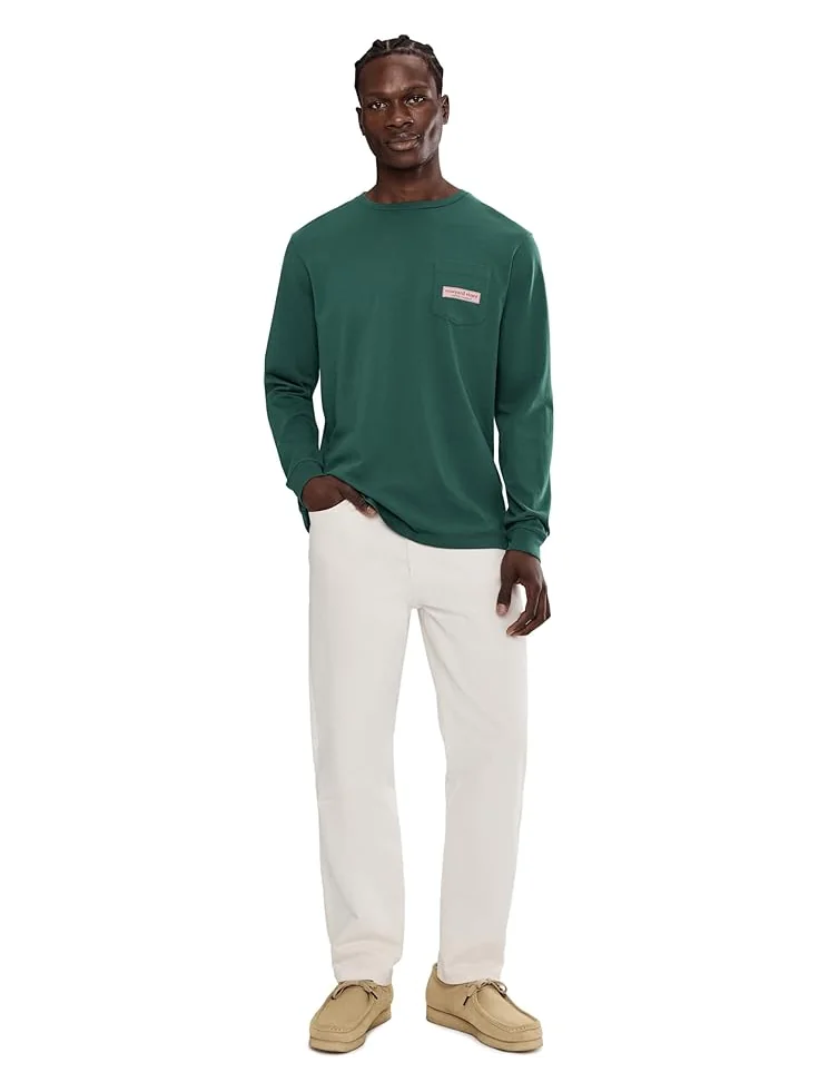 Мужская футболка с длинным рукавом Vineyard Vines Classic Logo Box — изображение 2 из 5, зеленый