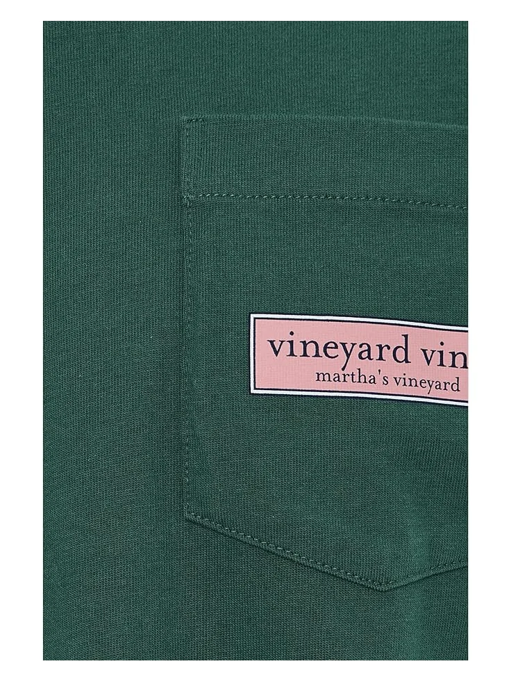Мужская футболка с длинным рукавом Vineyard Vines Classic Logo Box — изображение 5 из 5, зеленый
