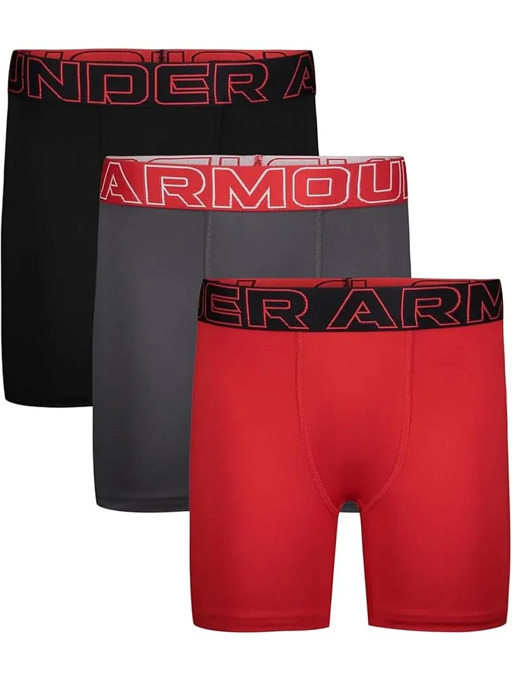 Трусы-боксеры Performance Tech Solid, комплект из 3 штук (для детей старшего возраста) Under Armour Kids — изображение 1 из 1