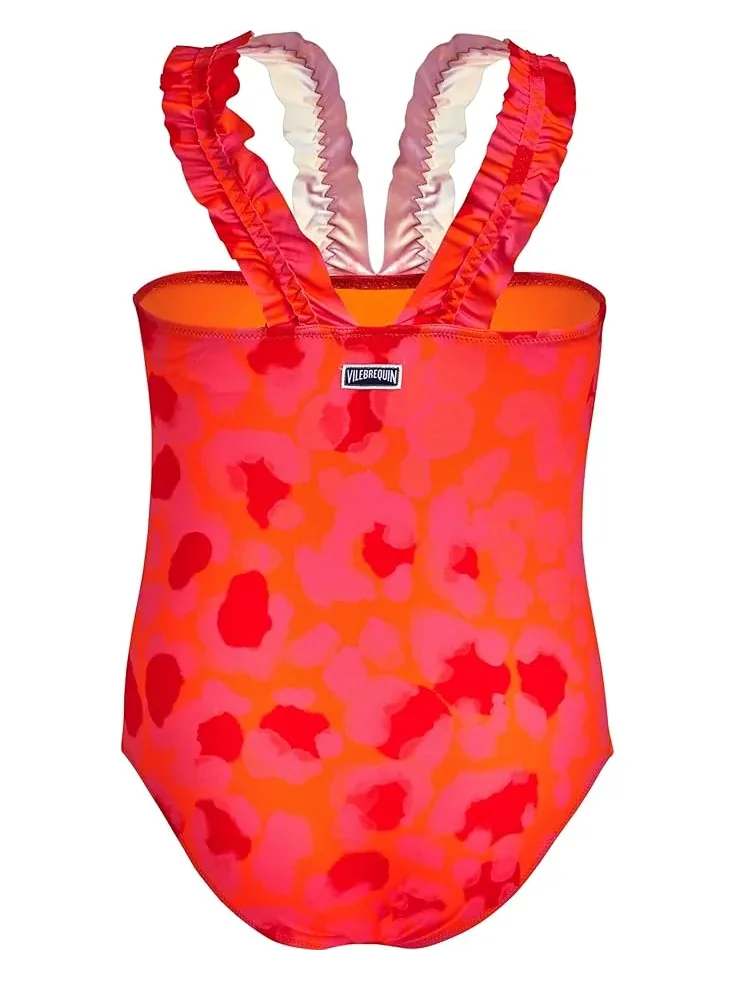Vilebrequin Kids New Leopard Stretch Giny (для малышей/детей постарше) — изображение 2 из 2, абрикосовый