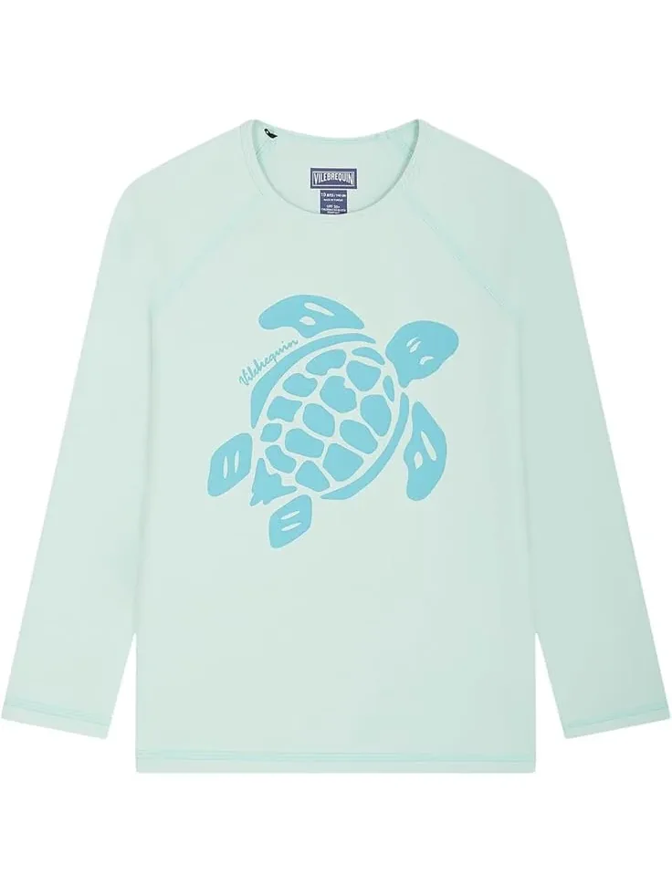 Эластичный 3D-купальник Solid Sculpt Swim 3D Jersey Stretch (для малышей/детей постарше) Vilebrequin Kids, селадон