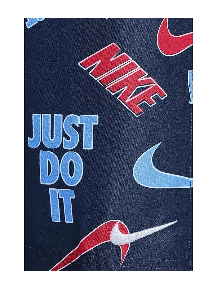 Плавки Nike Kids Airbrush All Over Print 7" Brief Lined Volley — изображение 3 из 3, синий/красный