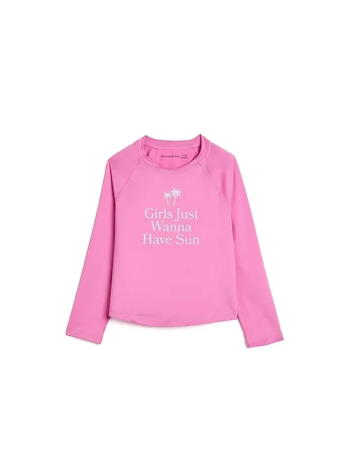 Рашгард с принтом длинный рукав Graphic Long Sleeve Rashguard abercrombie kids