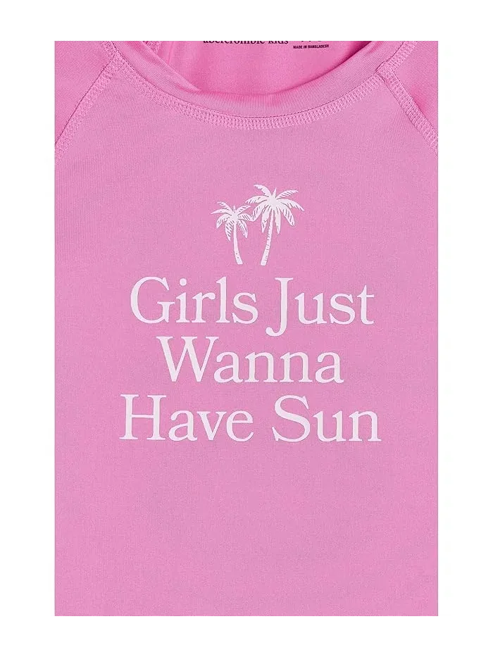Рашгард с принтом длинный рукав Graphic Long Sleeve Rashguard abercrombie kids — изображение 3 из 3, жет